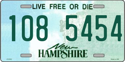 NH license plate 1085454