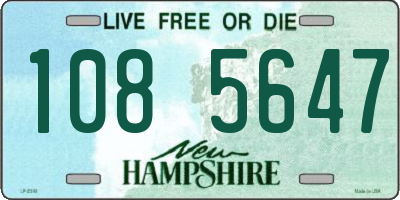NH license plate 1085647