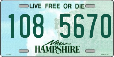 NH license plate 1085670