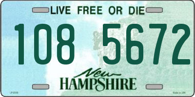 NH license plate 1085672