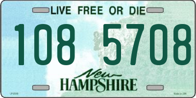 NH license plate 1085708