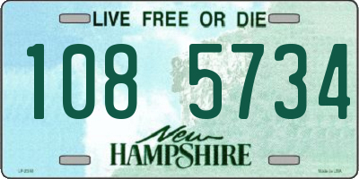NH license plate 1085734