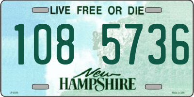 NH license plate 1085736
