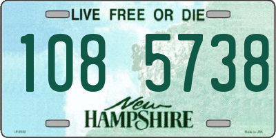 NH license plate 1085738