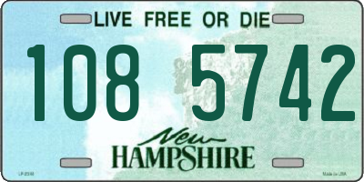 NH license plate 1085742