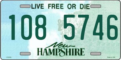 NH license plate 1085746