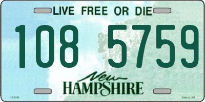 NH license plate 1085759