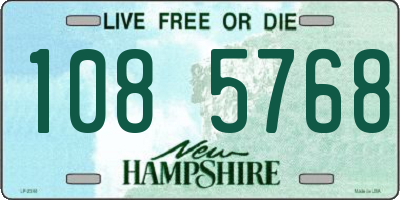 NH license plate 1085768