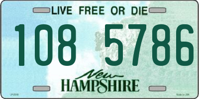 NH license plate 1085786