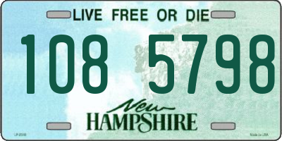NH license plate 1085798
