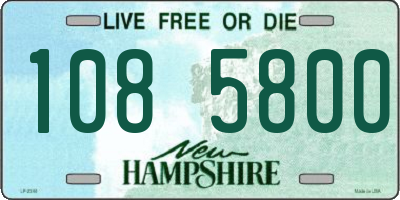 NH license plate 1085800