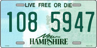 NH license plate 1085947