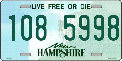 NH license plate 1085998