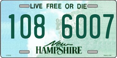 NH license plate 1086007
