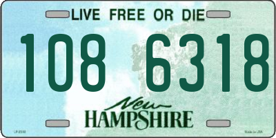 NH license plate 1086318