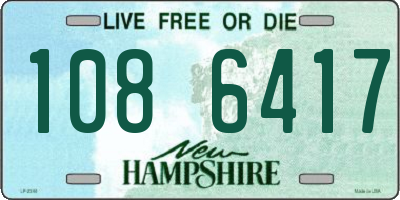 NH license plate 1086417