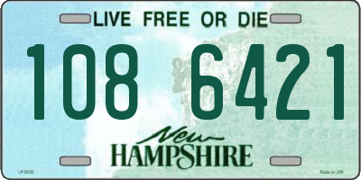 NH license plate 1086421