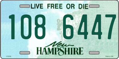 NH license plate 1086447