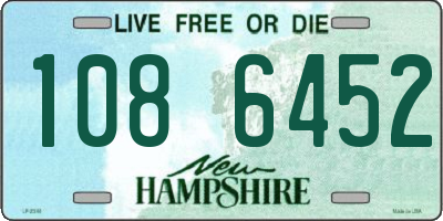 NH license plate 1086452