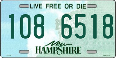 NH license plate 1086518