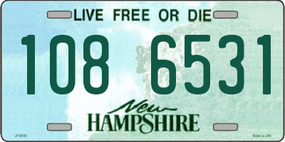 NH license plate 1086531