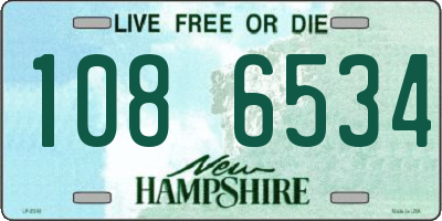 NH license plate 1086534