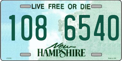 NH license plate 1086540