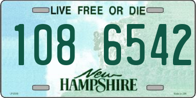NH license plate 1086542
