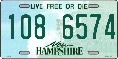 NH license plate 1086574