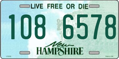 NH license plate 1086578