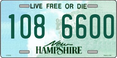 NH license plate 1086600