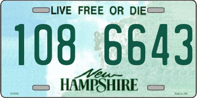 NH license plate 1086643