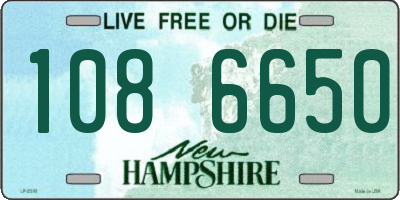 NH license plate 1086650