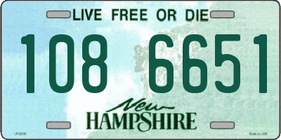 NH license plate 1086651