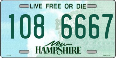NH license plate 1086667