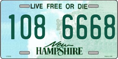 NH license plate 1086668