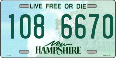 NH license plate 1086670