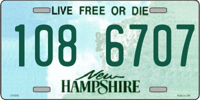 NH license plate 1086707