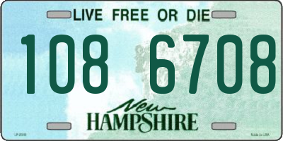 NH license plate 1086708