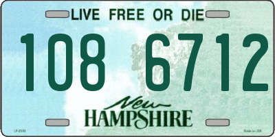 NH license plate 1086712