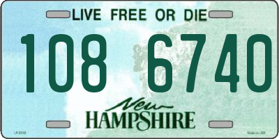 NH license plate 1086740