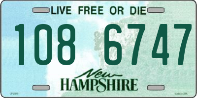 NH license plate 1086747