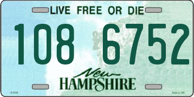 NH license plate 1086752