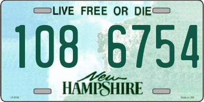 NH license plate 1086754