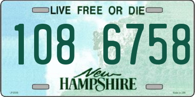 NH license plate 1086758