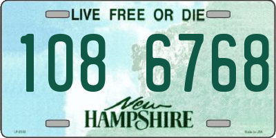 NH license plate 1086768