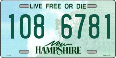 NH license plate 1086781