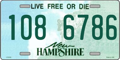 NH license plate 1086786