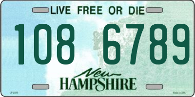 NH license plate 1086789