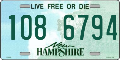 NH license plate 1086794